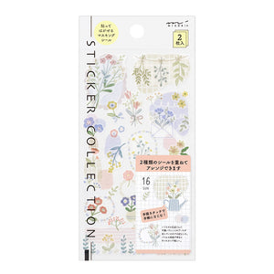 Midori Double Sheet Sticker Set - 2639 Two Sheets Flower