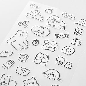 Midori Double Sheet Sticker Set - 2644 Two Sheets Cute Motif