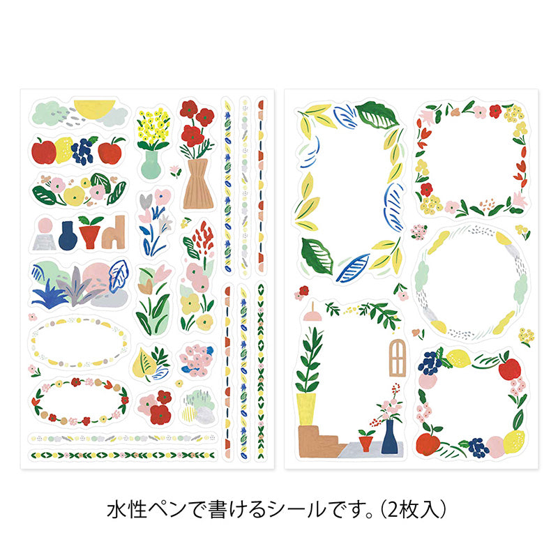 Midori Sticker 2 Sheets Yuru Log -  Motif Textile