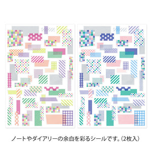Midori Sticker 2 Sheets Yuru Log - Collage Tape