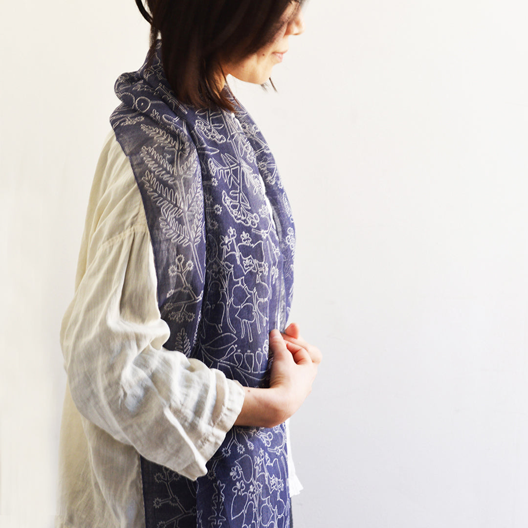 Classiky x Ten to Sen Linen Gauze Stole - Yasou