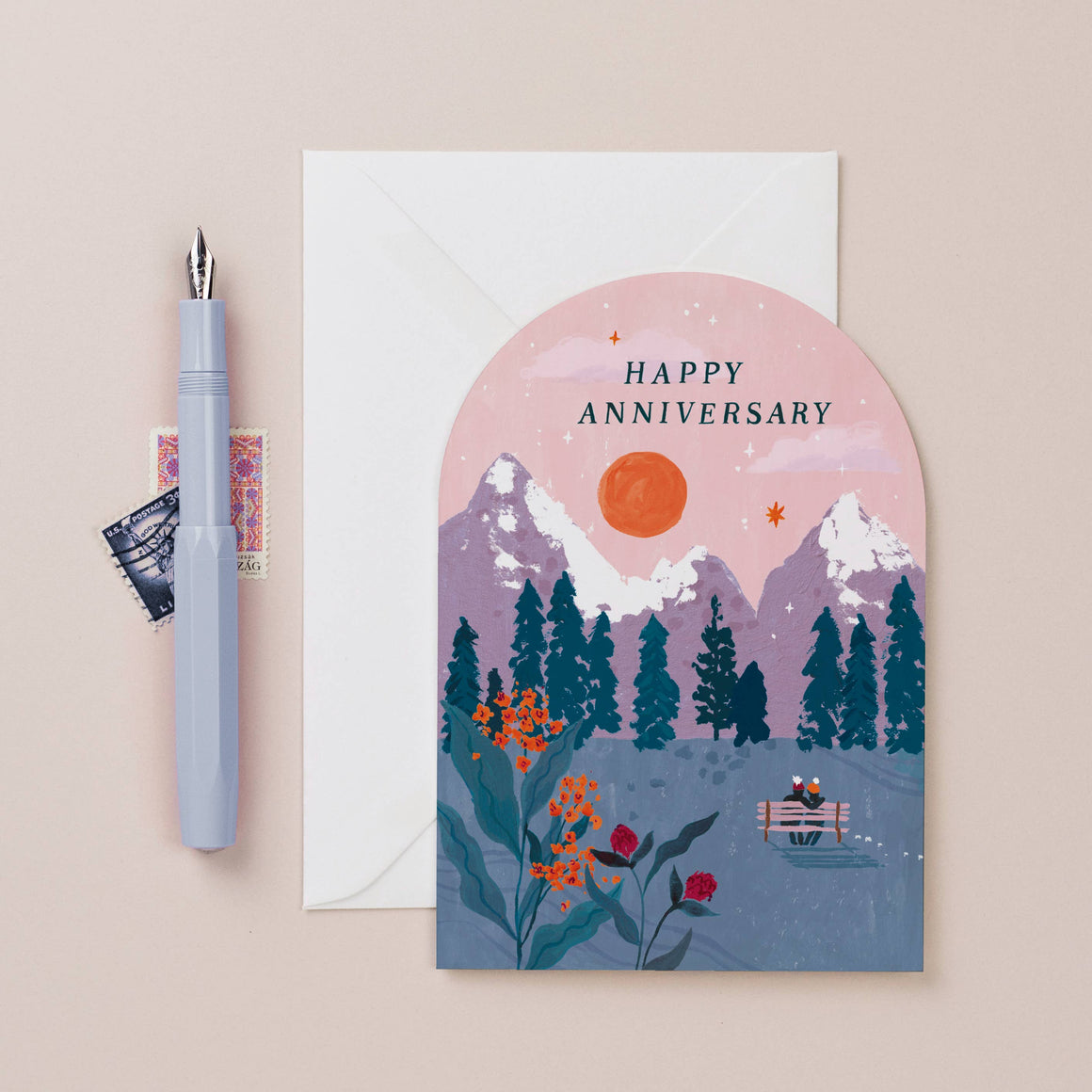 Sister Paper Co. - Anniversary Sunset Card | Anniversary Cards | Love Cards