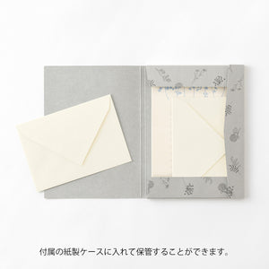Midori Letter Writing Set - 928 Flower Color Washi Paper White A