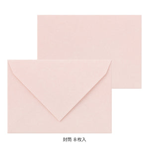 Midori Letter Writing Set - 929 Flower Color Washi Paper Pink A