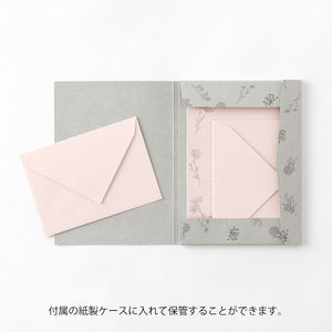 Midori Letter Writing Set - 929 Flower Color Washi Paper Pink A