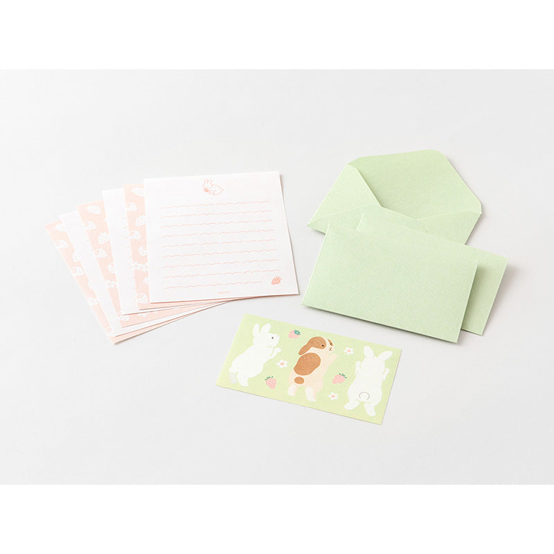 Midori Mini Letter Set with Stickers - 934 Hungry Rabbit