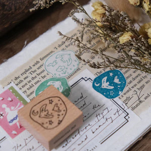 EileenTai.85 Rubber Stamp - Birds Day & Night - Set B