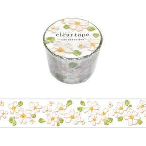 Mind Wave 30mm Clear Tape -  95213 Canvas White Flower