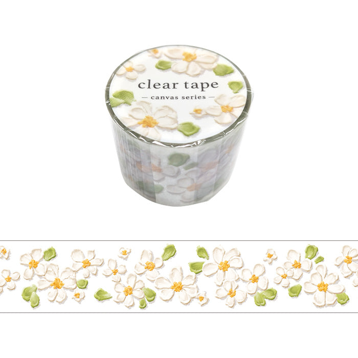 Mind Wave 30mm Clear Tape -  95213 Canvas White Flower