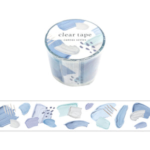 Mind Wave 30mm Clear Tape -  95215 Blue Pattern
