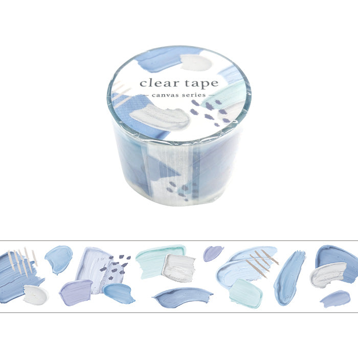 Mind Wave 30mm Clear Tape -  95215 Blue Pattern