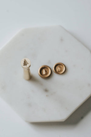 Written Word Calligraphy - Holiday Collection Tree and Gift Mini Wax Seal