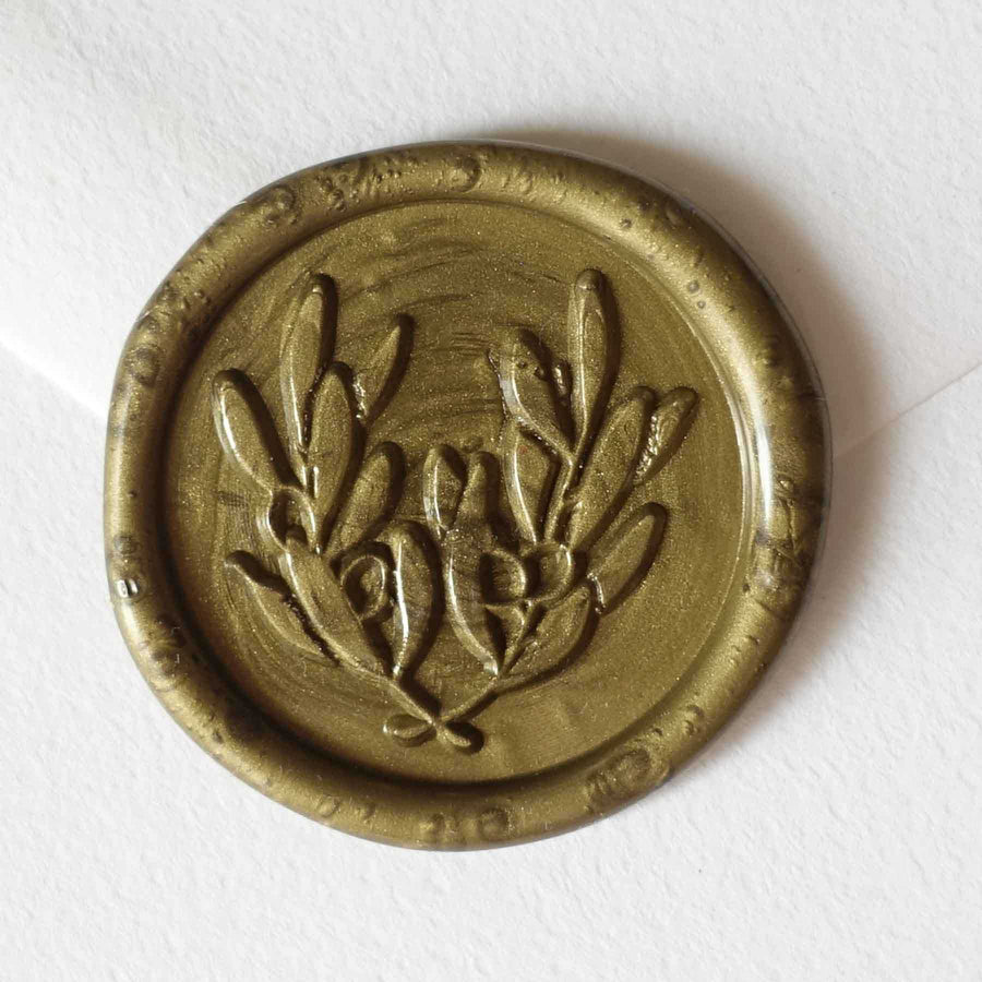 Fiona Ariva - Olive Leaves Stamp Head: Stamp head only (no handle)