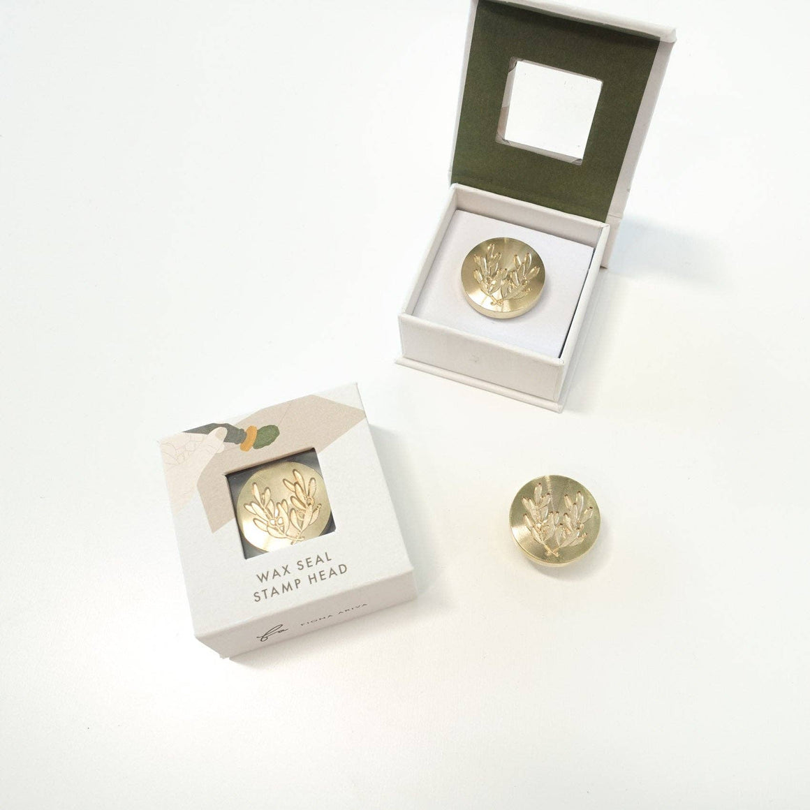 Fiona Ariva - Olive Leaves Stamp Head: Stamp head only (no handle)