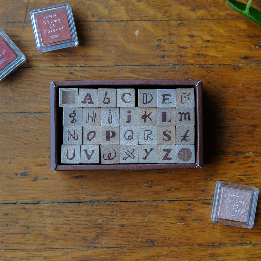 A Kind of Cafe Stamp Set - The A to Z Alphabetic Stamp Set - 28 Pieces