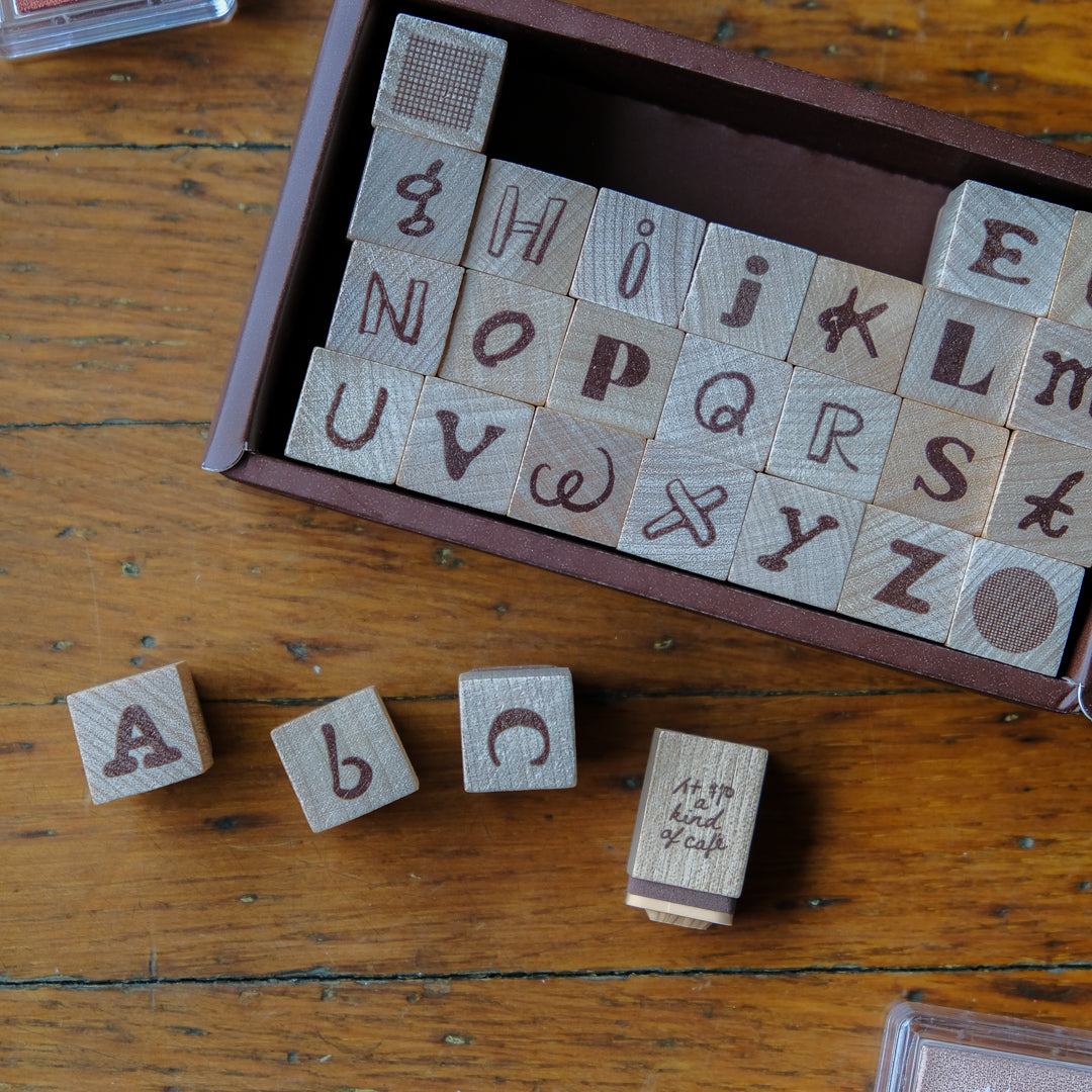 A Kind of Cafe Stamp Set - The A to Z Alphabetic Stamp Set - 28 Pieces