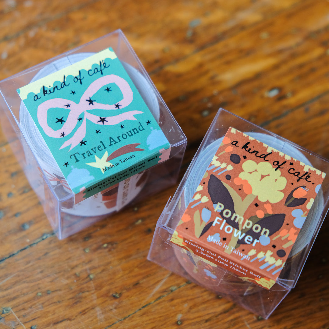A Kind of Cafe Label Roll Sticker - Travel Around Journal