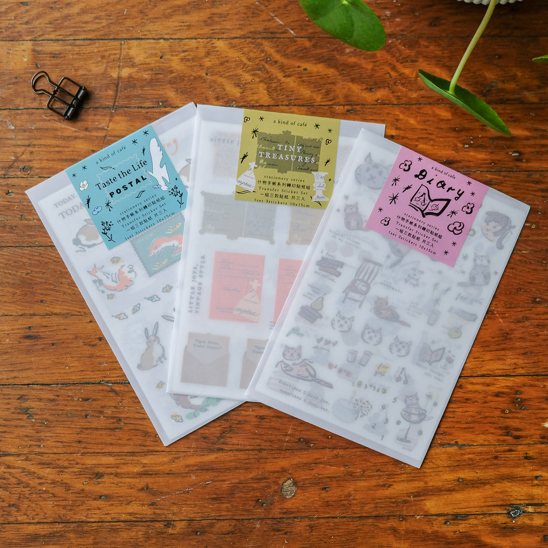 A Kind of Cafe Transfer Stickers - Dear Diary