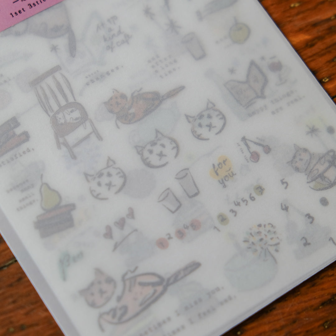 A Kind of Cafe Transfer Stickers - Dear Diary