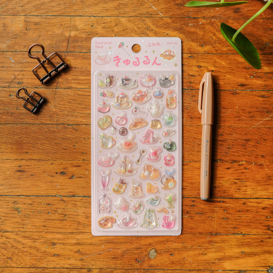 BGM Kyururun 3D Stickers - Afternoon Tea Party Snack Time