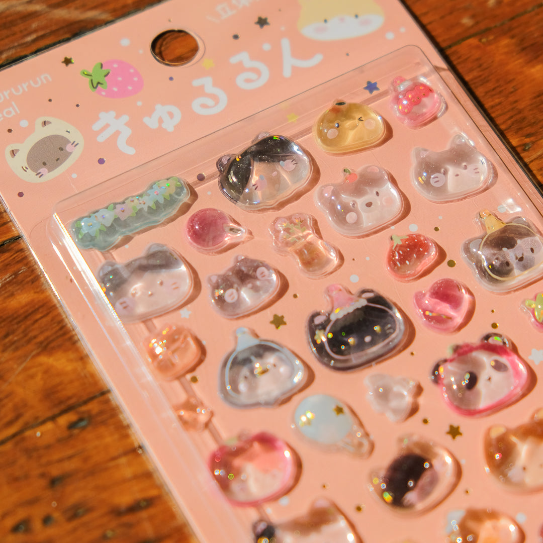 BGM Kyururun 3D Stickers - Loose animals