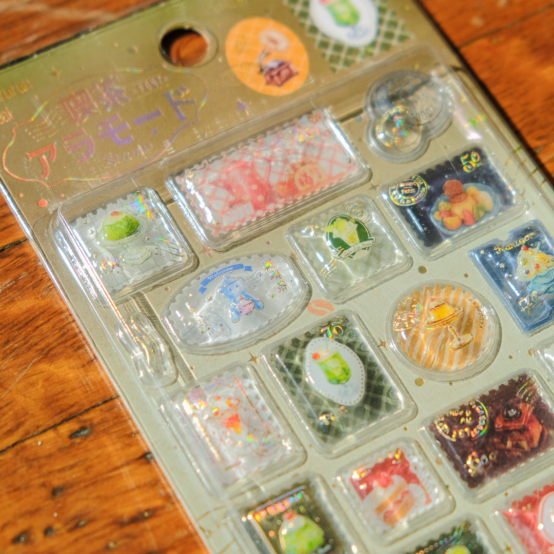 BGM Foil Stamped Kyururun 3D Stickers - Coffee a la mode Post Office