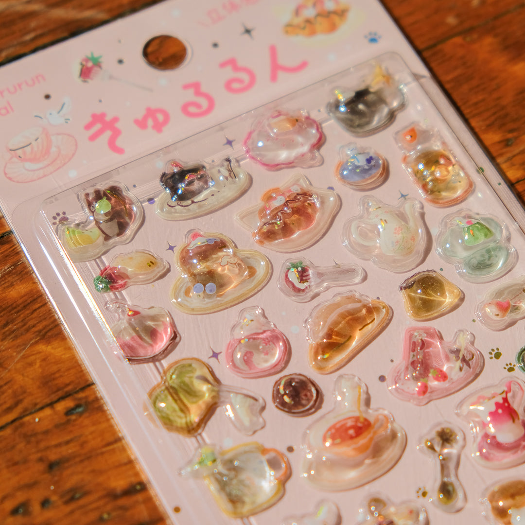 BGM Kyururun 3D Stickers - Afternoon Tea Party Snack Time