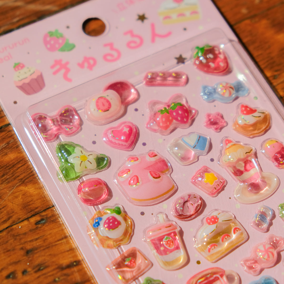 BGM Kyururun 3D Stickers - Strawberry Sweets