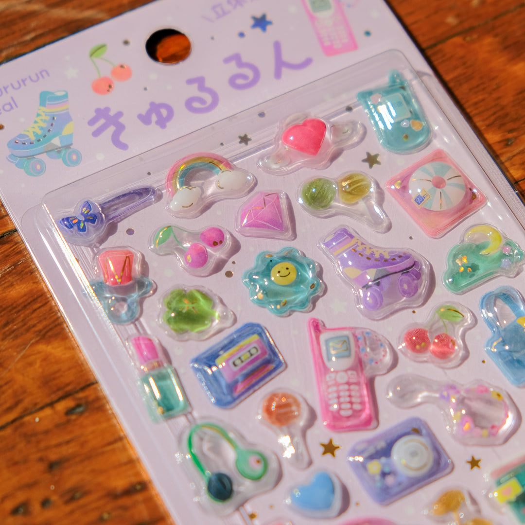 BGM Kyururun 3D Stickers - New Retro