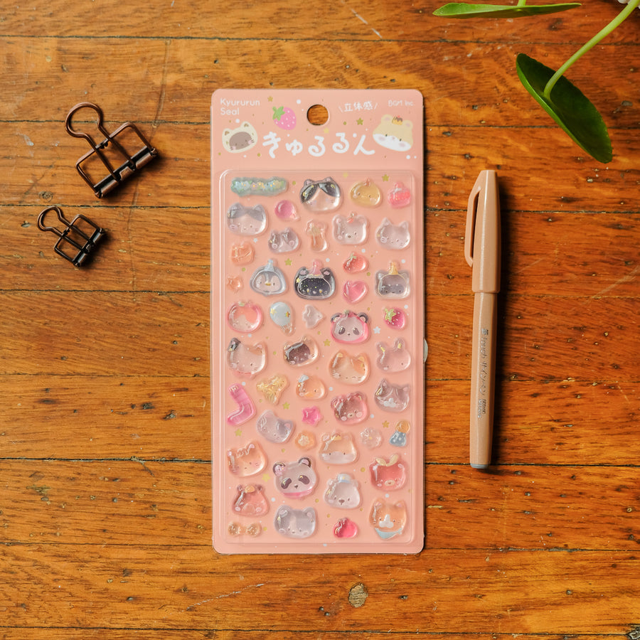 BGM Kyururun 3D Stickers - Loose animals