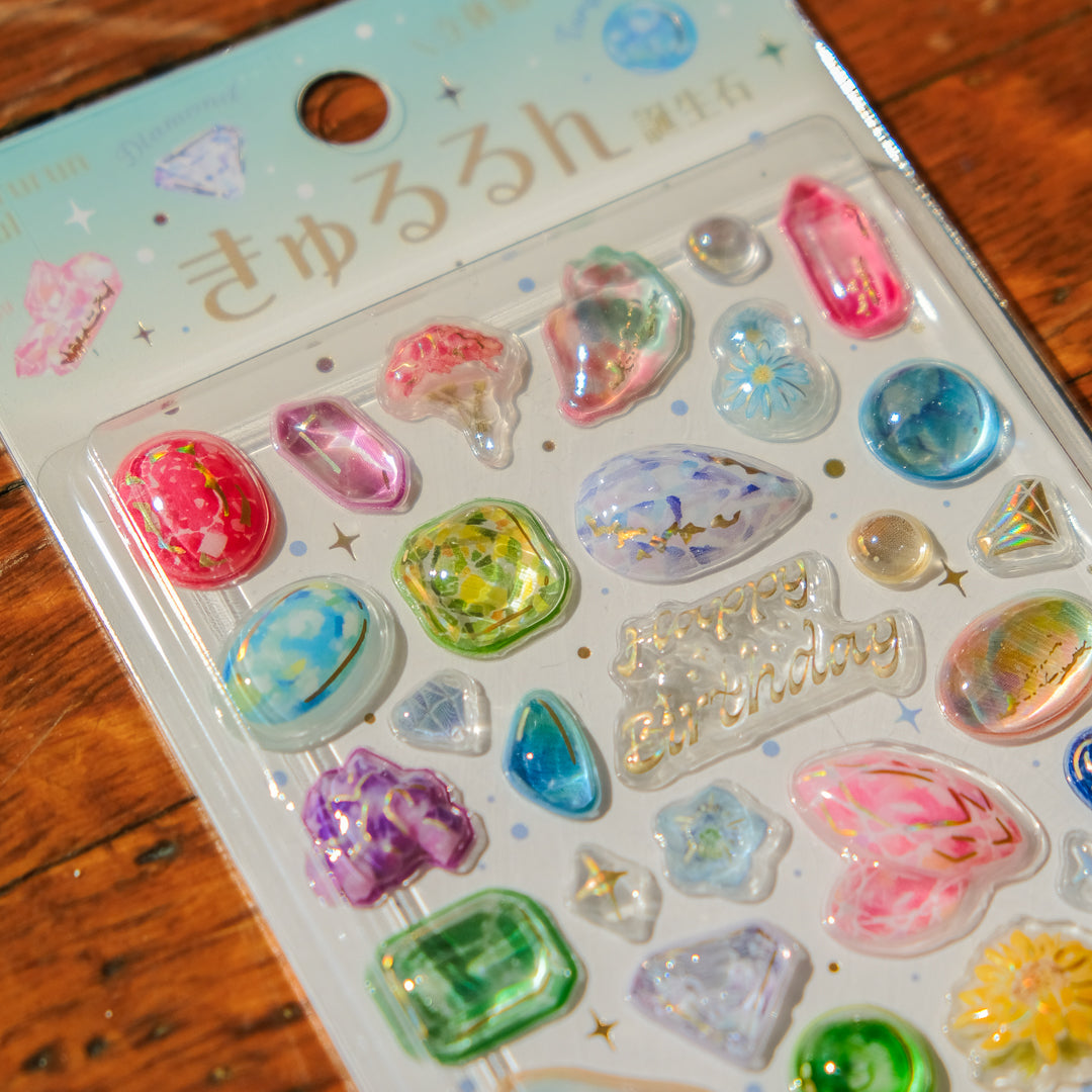 BGM Kyururun 3D Stickers - Birthstones
