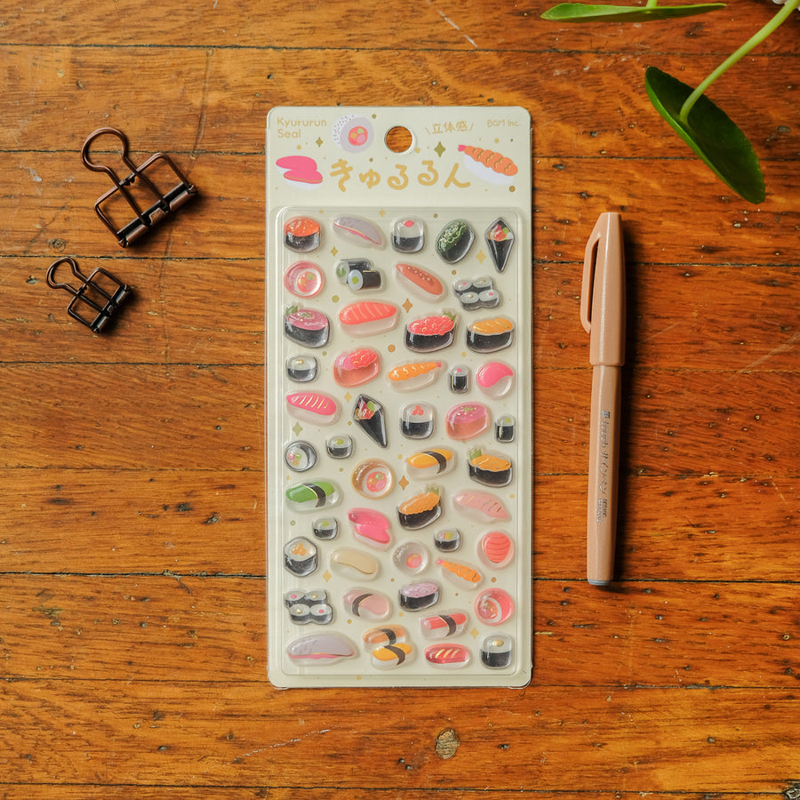 BGM Kyururun 3D Stickers - Sushi