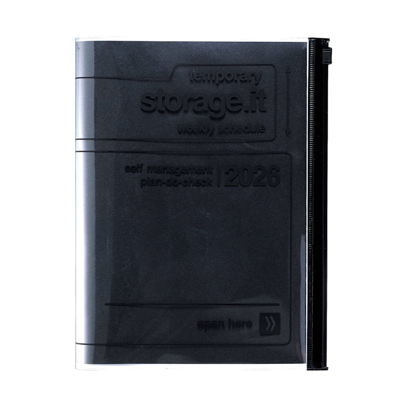 2026 Mark’s Storage.it Overseas Weekly Vertical A5 Planner (Sept '25 Start) - Black