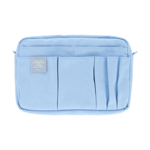 Delfonics Medium Carrying Pouch - Light Blue with Brown Zipper