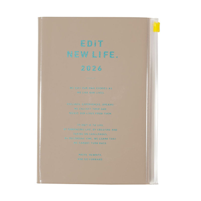 2026 EDiT Daily Typo Pocket B6 Planner - French Beige