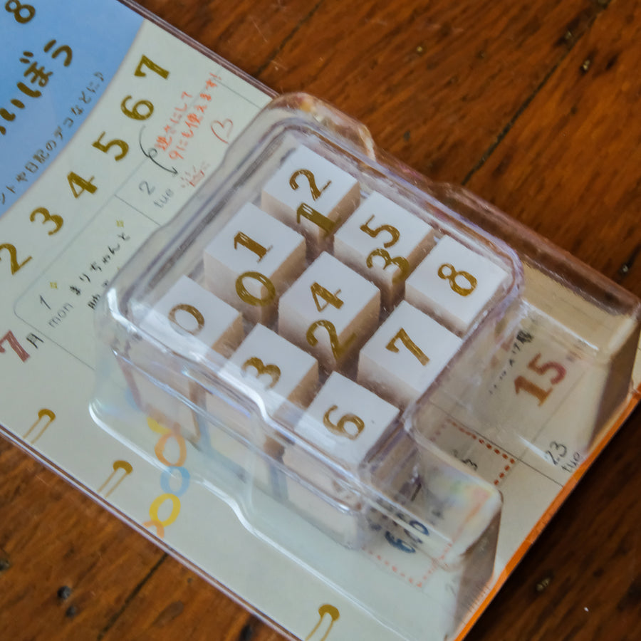 Beverly Aibo 9pc Mini Rubber Stamp Set - Numeric Scale