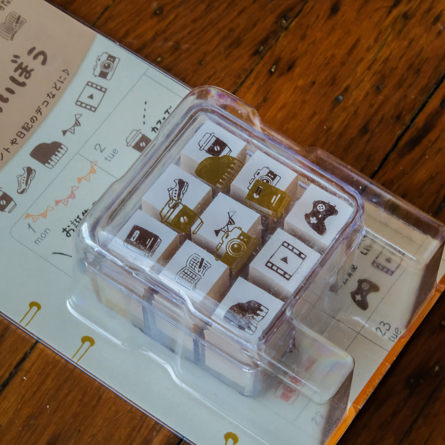 Beverly Aibo 9pc Mini Rubber Stamp Set - 111 Me Time