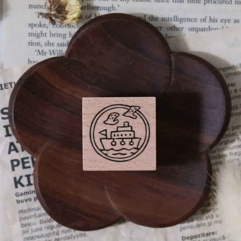 EileenTai.85 Rubber Stamp - Let's Go - Boat