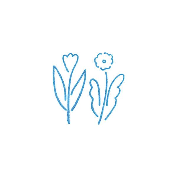 King Jim Kori Jirushi Clear Stamp - Small - CLSA22-012 Flower Stems