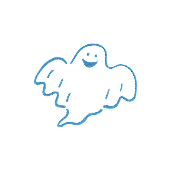 King Jim Kori Jirushi Clear Stamp - Large - CLSA33-016 Ghost
