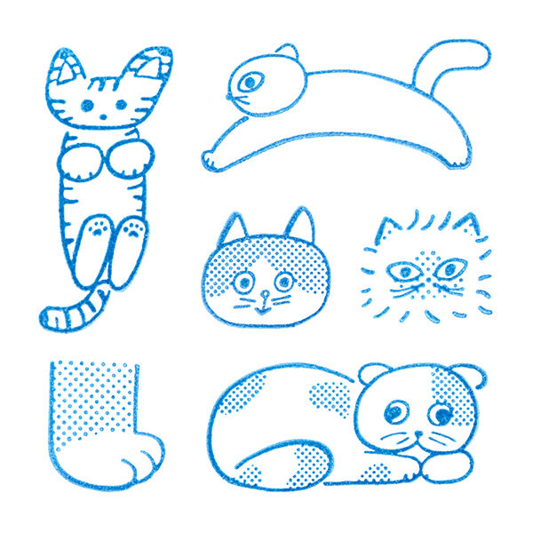 King Jim Kori Jirushi Clear Stamp Set - CLSS-005 Cat