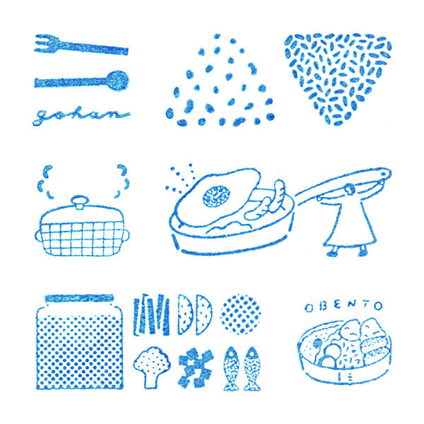 King Jim Kori Jirushi Clear Stamp Set - CLSSA-001 Meals
