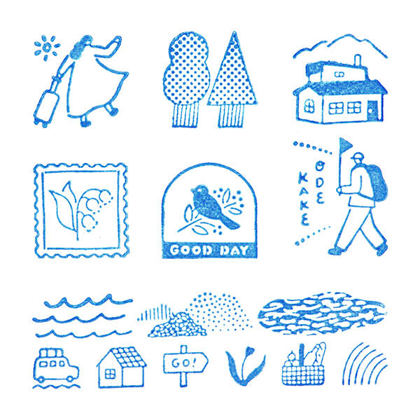 King Jim Kori Jirushi Clear Stamp Set - CLSSB-001 Day Out