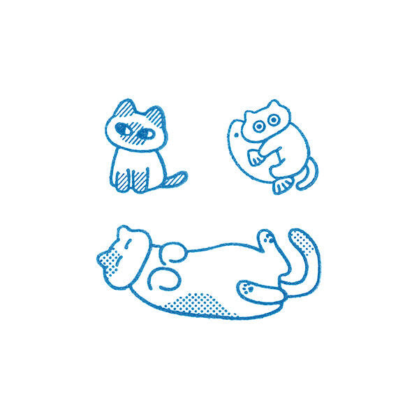 King Jim Kori Jirushi Clear Stamp Set - CLSSCC-003 Reclining Cat
