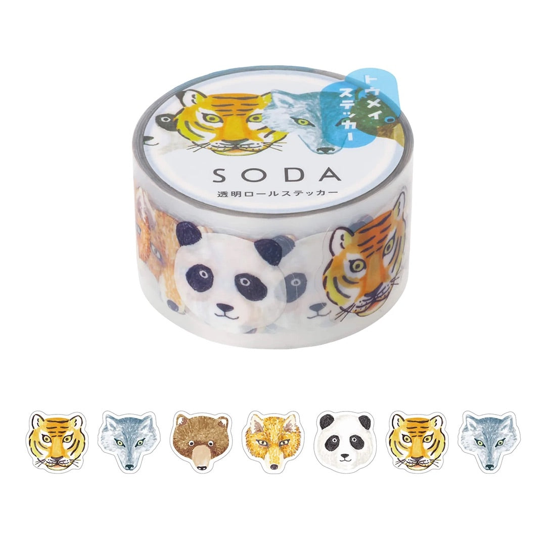 Soda Tape Die Cut Sticker Tape - CMTS20-002 Zoo