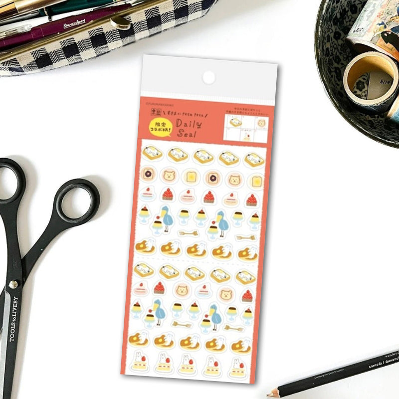 Furukawa Watashi-biyori Daily Sticker Sheet - Café Collaboration