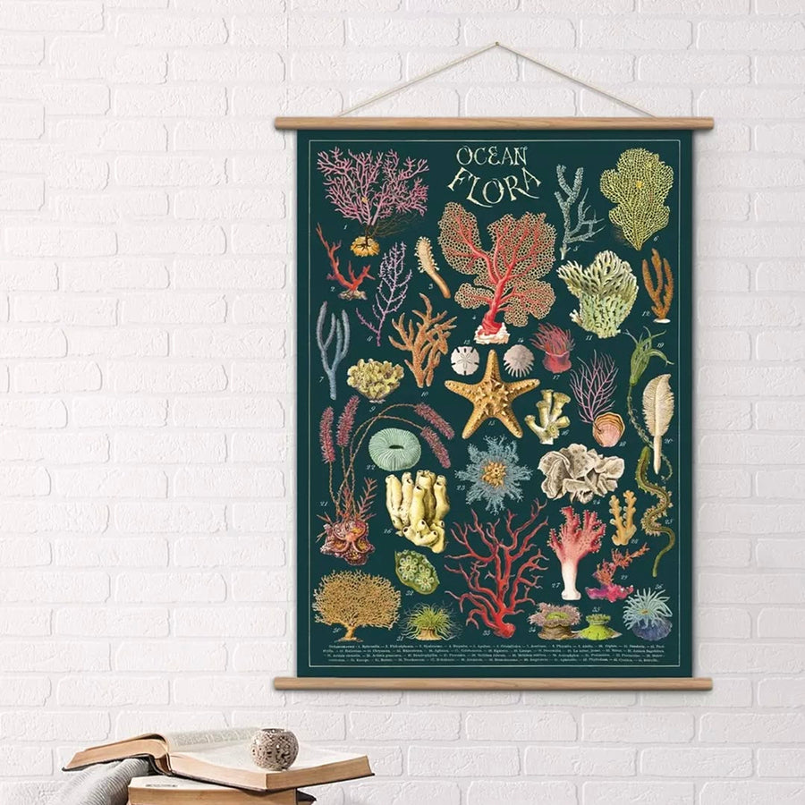 Cavallini Vintage Design School Chart - Ocean Flora