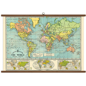 Cavallini Vintage Design School Chart - World Map