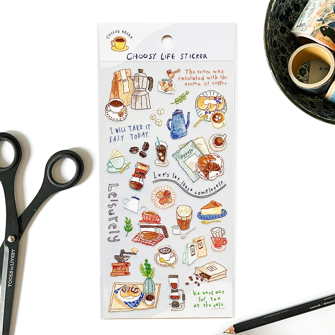 Mind Wave Choosy Life Sticker - Coffee 81842