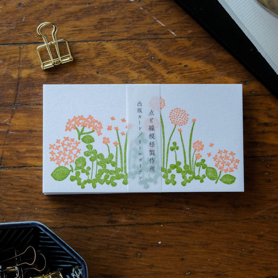 Classiky x Ten to Sen Letterpress Note Cards 20pc - Little Garden